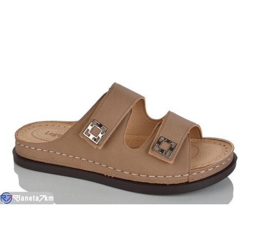 Шлепки жіночі на літо (8 пар р.37-42) коричневий  "ZORINA"