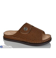 Шлепки жіночі на літо (8 пар р.37-42) коричневий  "ZORINA"