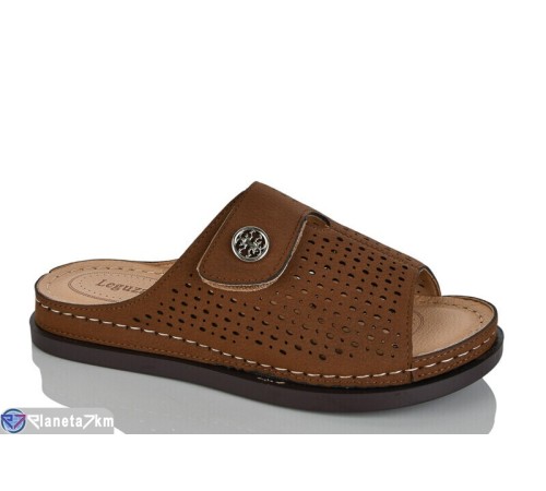 Шлепки жіночі на літо (8 пар р.37-42) коричневий  "ZORINA"