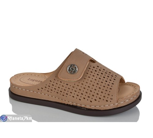 Шлепки жіночі на літо (8 пар р.37-42) коричневий  "ZORINA"