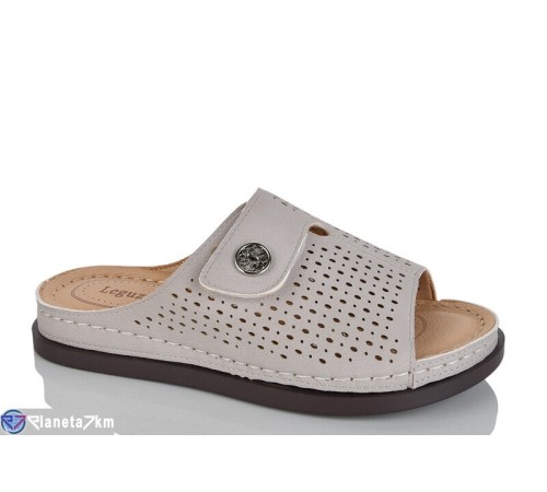 Шлепки жіночі на літо (8 пар р.37-42) сірий  "ZORINA"