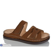 Шлепки жіночі на літо (8 пар р.37-42) коричневий  "ZORINA"