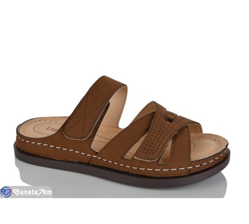 Шлепки жіночі на літо (8 пар р.37-42) коричневий  "ZORINA"