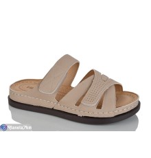 Шлепки жіночі на літо (8 пар р.37-42) бежевий  "ZORINA"