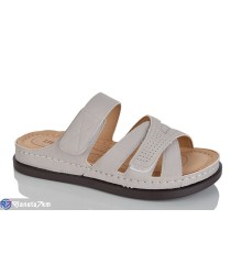 Шлепки жіночі на літо (8 пар р.37-42) сірий  "ZORINA"