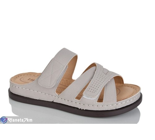 Шлепки жіночі на літо (8 пар р.37-42) сірий  "ZORINA"