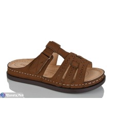 Шлепки жіночі на літо (8 пар р.37-42) коричневий  "ZORINA"