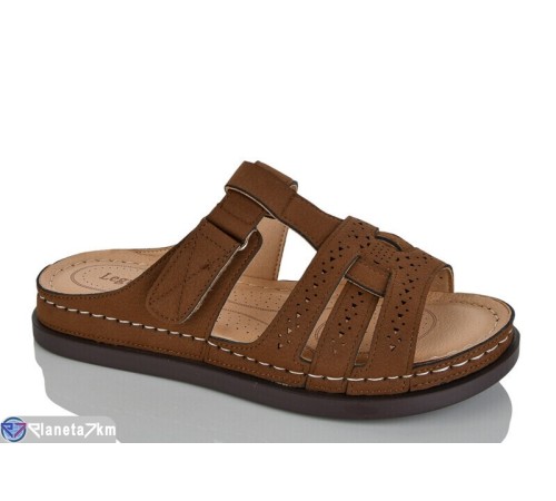 Шлепки жіночі на літо (8 пар р.37-42) коричневий  "ZORINA"