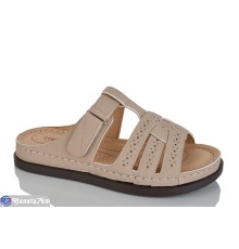 Шлепки жіночі на літо (8 пар р.37-42) бежевий  "ZORINA"