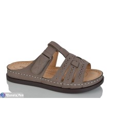 Шлепки жіночі на літо (8 пар р.37-42) коричневий  "ZORINA"