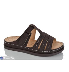 Шлепки жіночі на літо (8 пар р.37-42) коричневий  "ZORINA"