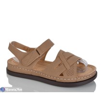 Босоніжки жіночі на літо (8 пар р.37-42) коричневий  "ZORINA"