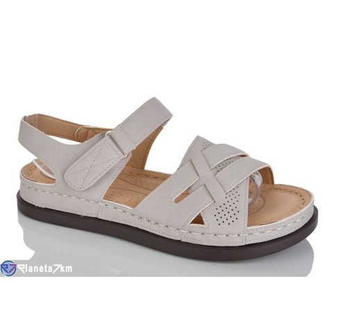 Босоніжки жіночі на літо (8 пар р.37-42) сірий  "ZORINA"