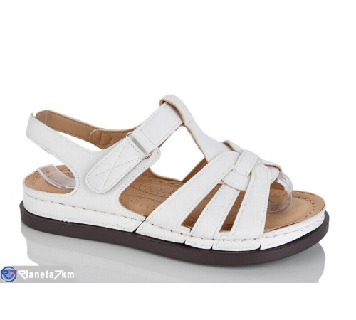 Босоніжки жіночі на літо (8 пар р.37-42) білий  "ZORINA"