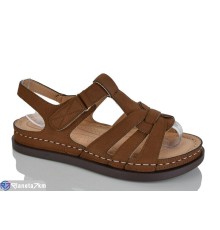 Босоніжки жіночі на літо (8 пар р.37-42) коричневий  "ZORINA"