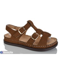 Босоніжки жіночі на літо (8 пар р.37-42) коричневий  "ZORINA"