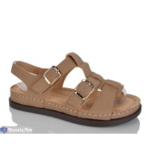 Босоніжки жіночі на літо (8 пар р.37-42) коричневий  "ZORINA"