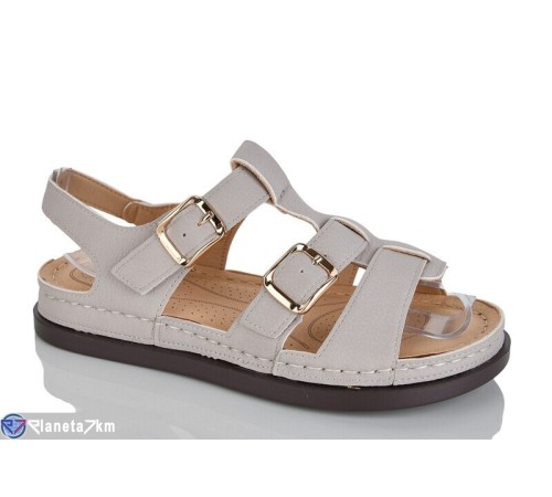 Босоніжки жіночі на літо (8 пар р.37-42) сірий  "ZORINA"