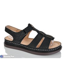 Босоніжки жіночі на літо (8 пар р.37-42) чорний  "ZORINA"