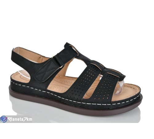 Босоніжки жіночі на літо (8 пар р.37-42) чорний  "ZORINA"