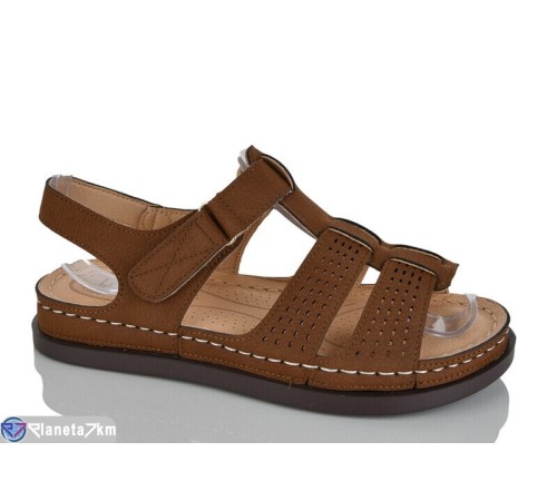 Босоніжки жіночі на літо (8 пар р.37-42) коричневий  "ZORINA"