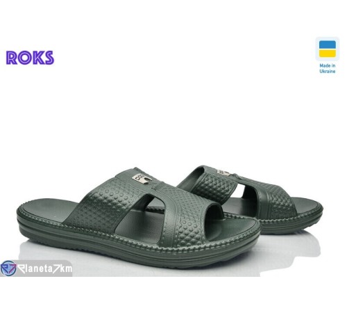 Шлепки чоловічі на літо (8 пар р.40-46) хакі  "Roks"