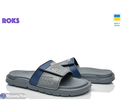 Шлепки чоловічі на літо (8 пар р.41-45) сірий  "Roks"