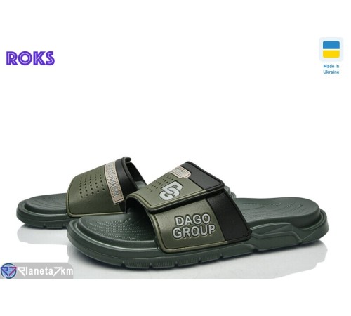 Шлепки чоловічі на літо (8 пар р.41-45) хакі  "Roks"