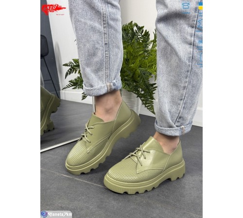 Туфлі жіночі на літо (6 пар р.36-40) зелений  "ARTO"