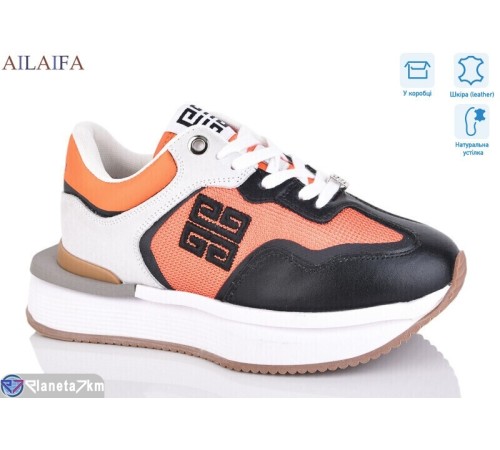 Кросівки жіночі на весну/осінь (8 пар р.36-41) оранжевий  "Latifa"