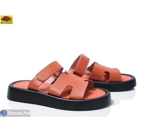 Шлепки жіночі на літо (8 пар р.36-41) оранжевий  "Mei De Li"