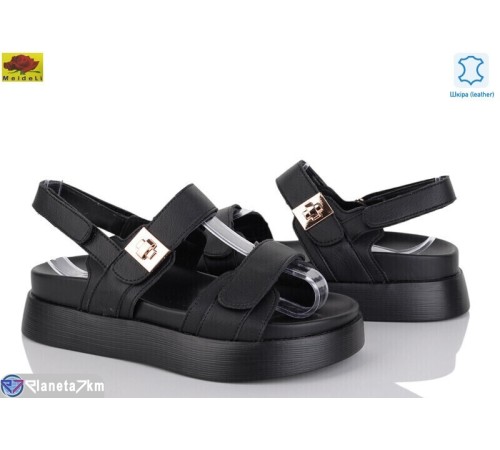 Босоніжки жіночі на літо (8 пар р.36-41) чорний  "Mei De Li"