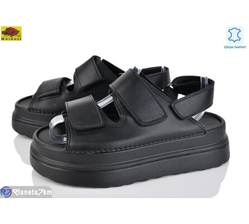 Босоніжки жіночі на літо (8 пар р.36-41) чорний  "Mei De Li"