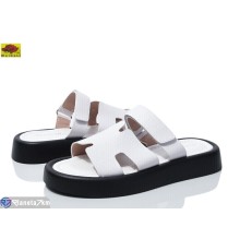 Шлепки жіночі на літо (8 пар р.36-41) білий  "Mei De Li"