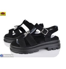 Босоніжки жіночі на літо (8 пар р.36-41) чорний  "Mei De Li"