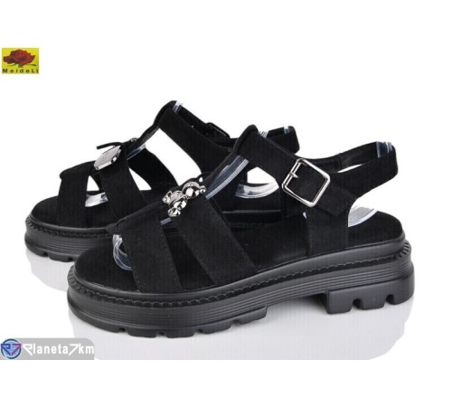 Босоніжки жіночі на літо (8 пар р.36-41) чорний  "Mei De Li"