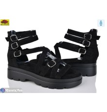 Босоніжки жіночі на літо (8 пар р.36-40) чорний  "Mei De Li"