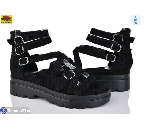 Босоніжки жіночі на літо (8 пар р.36-40) чорний  "Mei De Li"