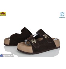 Шлепки жіночі на літо (8 пар р.36-41) коричневий  "Mei De Li"