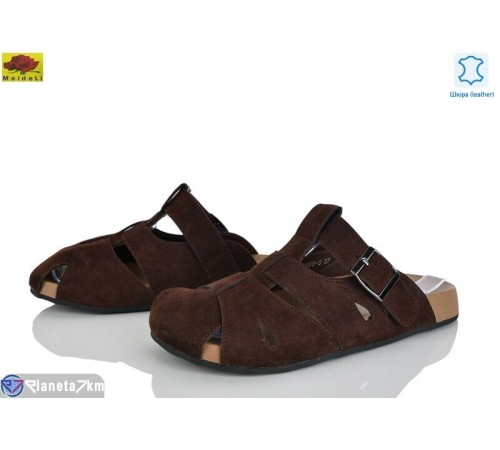 Шлепки жіночі на літо (8 пар р.36-41) коричневий  "Mei De Li"