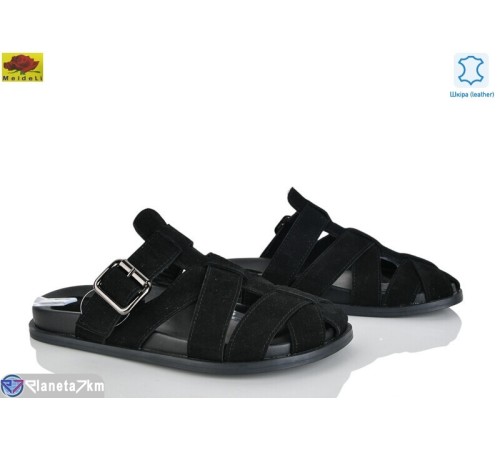 Шлепки жіночі на літо (8 пар р.36-41) чорний  "Mei De Li"