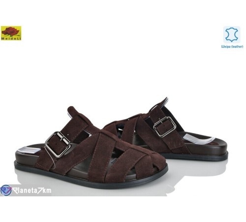 Шлепки жіночі на літо (8 пар р.36-41) коричневий  "Mei De Li"
