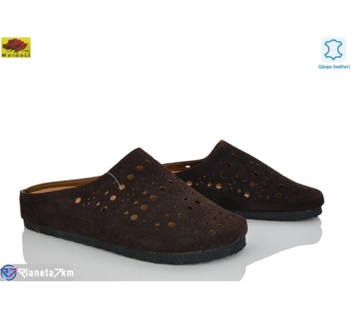 Шлепки жіночі на літо (8 пар р.36-41) коричневий  "Mei De Li"