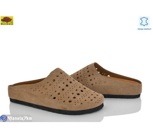 Шлепки жіночі на літо (8 пар р.36-41) коричневий  "Mei De Li"