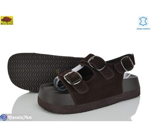 Босоніжки жіночі на літо (8 пар р.36-41) коричневий  "Mei De Li"
