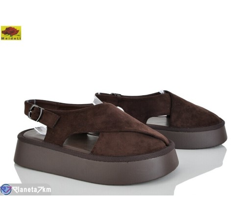 Босоніжки жіночі на літо (8 пар р.36-40) коричневий  "Mei De Li"