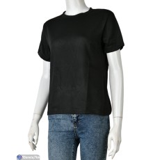 Футболка жіноча на літо (8 шт. р.сетка M-2XL) чорний  "Mirella"