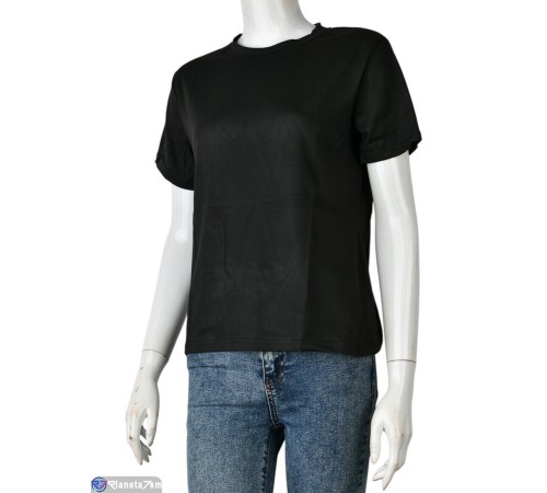 Футболка жіноча на літо (8 шт. р.сетка M-2XL) чорний  "Mirella"