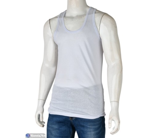 Майка чоловіча на весну/осінь (5 шт. р.сетка 48-56) білий  "Mirella"