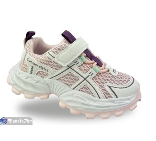 Дитячі кросівки на весну/осінь (8 пар р.30-37) рожевий  "STRONGO"